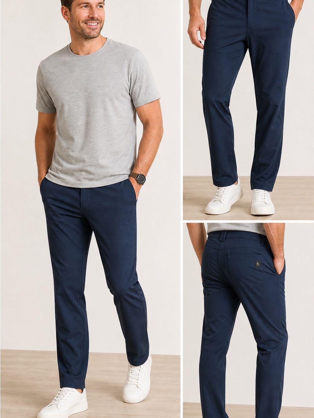 Vuori  Mens Pants Navy Blue Performance Stretch Athletic Casual Golf Travel